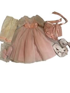 Madame Alexander “Pinkie” Dress Outfit, Bonnet, Slippers, Shoes PLEASE READ