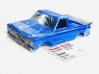 New Traxxas Drag Slash Blue C10 Chevrolet Painted Body & Wing Grill Bumper Decal