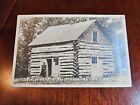 Postcard IA Iowa RPPC Arnolds Park Spirit Lake 1857 Massacre Gardner Log Cabin