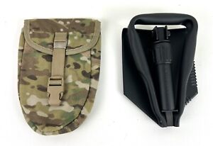 New E-Tool Entrenching Tool Shovel with MOLLE II Carrier Pouch Multicam OCP