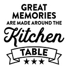 New ListingGreat Memories Are Made Around The Kitchen Table Vinyl Decal Sticker a828