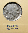 1925-D  Buffalo Nickel - Very Fine  / VF