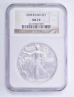 MS70 2005 American Silver Eagle 1 Oz NGC Graded Brown Label *0251