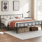 Bed Metal Frame With Headboard and Footboard, Queen Size Platform Bed Frame New