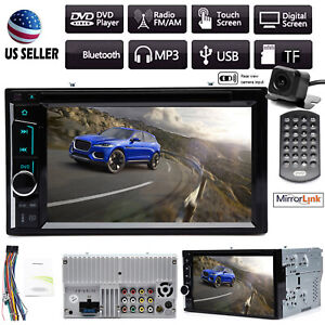 In Dash Car Radio No GPS Navigation System Bluetooth CD DVD FM Player USB+Camera