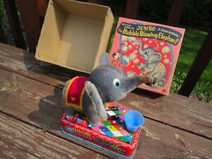 Vintage JUMBO THE BUBBLE-BLOWING ELEPHANT battery toy works