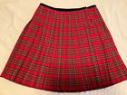 Women’s Liz Clairborne LizSport Red Pleated Plaid Mini Skirt - Size 6 Petite