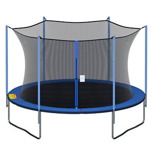 Round Replacement Trampoline Safety Enclosure Net for 12, 13, 14, 15 ft Frames