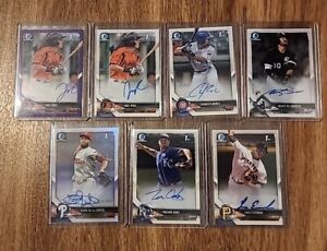 LOT Of (7) 2018 Bowman Chrome Auto And Numbered Auto Lot!!