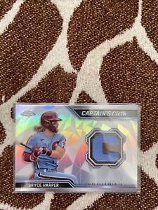 2021 Topps Chrome Bryce Harper Captain's Cloth Game Used Jersey #CCR-BH