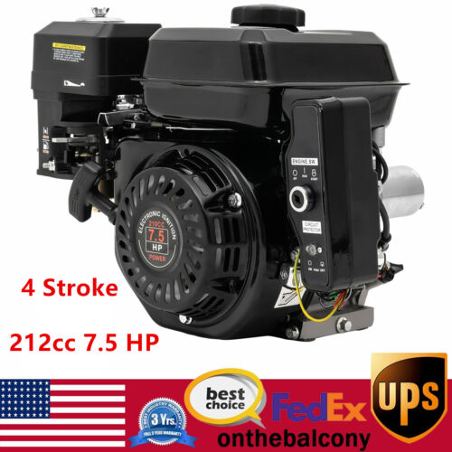 212cc 7.5 HP Gas powered Go Kart Engine Motor 4-Stroke Electric Start 20mm shaft