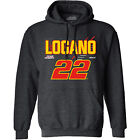 Joey Logano 2024 Name and #22 Hoodie Outerwear Sweatshirt Black