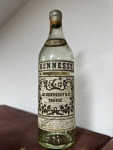 Antique Hennessy Cognac Bottle 3 White Stars Excellent Condition Collectible