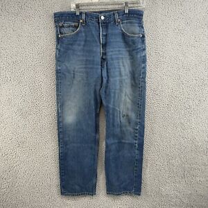 Vintage Levis 501 Jeans Mens 36x33 Fit 34x30 Blue Denim Pants 90s Y2K USA Made
