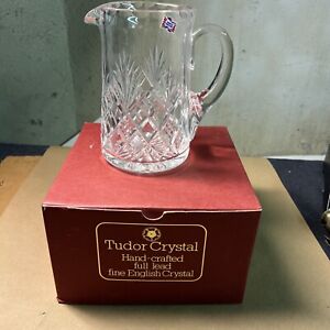 TUDOR handcrafted full fine English crystal vase NOS