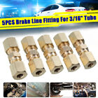 5 Pcs Brass Compression Fitting For 3/16