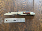 New Listing🇩🇪Vintage Puma Hunter Knife - 2-Blade Folding Knife Bone Stag German SHARP!