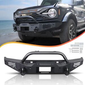 Complete Set Steel Front Bumper Assembly w/ D-Ring For Ford for Bronco 2021-2024 (For: 2021 Ford Bronco Big Bend)