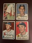 Lot Of 4 1952 Vintage Topps Baseball Cards