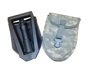 AUTHENTIC USGI ENTRENCHING TOOL SHOVEL [E-TOOL] with FREE ACU DIGITAL CAMO POUCH