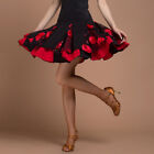 NEW Latin salsa tango rumba Cha cha Square Ballroom Dance Dress#W130 Skirt Red