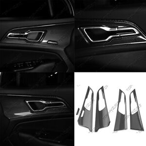 For Kia Sportage 2023-2024 Inner Door Handle Bowl Panel Cover Trim ABS Carbon
