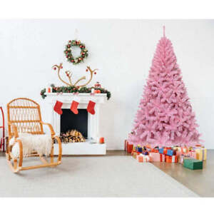 6FT,7FT,8FT Premium PVC Artificial Pink Christmas Tree with Stand
