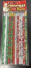 Vintage 90s  12 Pack Christmas #2 Lead Pencils NEW Santa Snowman Walmart F4