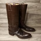 Vintage Austin Boots 802 Handmade Brown Leather Western Cowboy Mens 10.5C Mexico