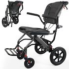 20 lbs Fold Ergonomic Wheelchair,Promotes a Healthy Spine for Adults and Seniors