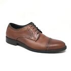 Johnston & Murphy Oxfords Dress Shoes Mens Size 9 Brown Leather Lace Up Cap Toe