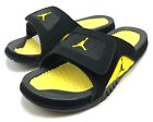 *NEW* Men NIKE Air Jordan Hydro IV Retro Slides Black/Tour Yellow (532225 017)