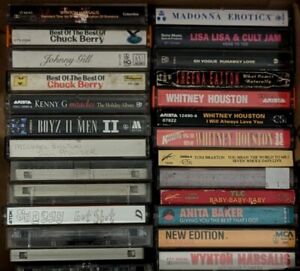 Lot of 26 R&B hip hop Cassettes soul pop Rap tapes Vintage 90's Whitney TLC Lisa