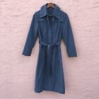 Vintage Aquamates Long Blue Trench Coat