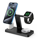 4 in 1 Magnetic Fast Wireless Charger Dock Stand For Apple Watch iPhone 15 13 12