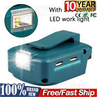 Flashlight For Makita 14.4V/18V Li-ion Battery USB Converter 200LM LED Adapter