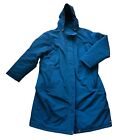 Lands’ End the long teal blue parka winter jacket fleece lined size 2X hooded
