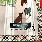BURBERRY Cotton Scarf Handkerchief Dog Stripe Pink Nova Check 50x50cm