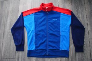 VINTAGE ADIDAS TRACK TOP JACKET 1980's MADE IN YUGOSLAVIA SIZE MENS D52 LARGE