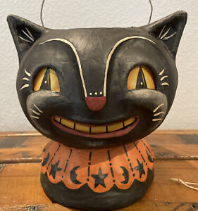 Bethany Lowe Johanna Parker Halloween Magic Catty Jack Lantern Black Cat Retired