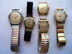 5 Lot Vintage Wadsworth Helzberg Bulova Wristwatch Mens