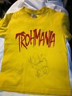 TROHMANIA Fall Out Boy AUTOGRAPHED yellow T - Shirt Emo Pop-Punk