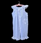 Vintage Nightgown Size XL Floral Embroidery Dress Romantic Ruffle Just Love Midi