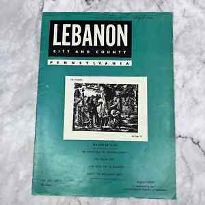 1949 Lebanon City and County Pennsylvania Travel Promo Guide Booklet TI6