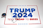 PRESIDENT DONALD J. TRUMP SIGNED 2024 CAMPAIGN SIGN POSTER BECKETT COA MAGA USA