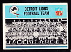 1966 PHILADELPHIA #66 DETROIT LIONS TEAM CARD W/DICK LeBEAU
