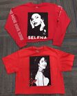WOMEN/ JUNIORS  SELENA QUINTANILLA CROPPED RED TOP 2 GRAPHIC SHIRTS LOT