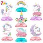 Unicorn Theme Birthday Party Supplies Honeycomb Centrepiece Balloons Table Decor