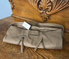 NWT VOLCOM “PINKY SWEAR” XL TOTE HOBO BAG LIGHT BROWN FAUX LEATHER SOFT ZIP