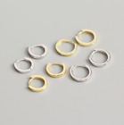 925 Sterling Silver Plain Huggie Hoop Earrings Girl Women Gift 10/12/16mm A33